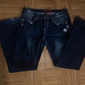 diamond designed jeans